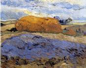 文森特 威廉 梵高 : 有麦垛的田野